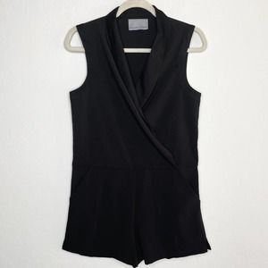 Modern Citizen Black Tailored Tuxedo Romper Playsuit M